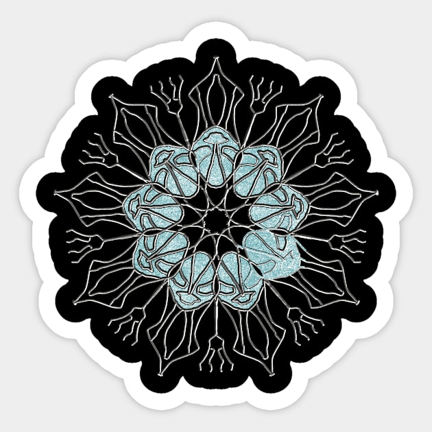 Snowflake Mandala Sticker by Bluedaisy66